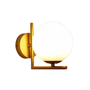 Partagez ce produit   Applique murale Laiton design avec boule en verre doré -E27-