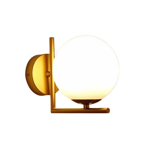 Partagez ce produit   Applique murale Laiton design avec boule en verre doré -E27-