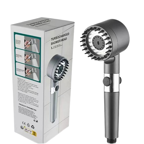 Pommeau de douche à 4 modes,arrêt à une touche, pommeau de douche à massage de l'eau avec élément filtrant