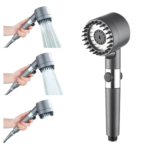 Pommeau de douche à 4 modes,arrêt à une touche, pommeau de douche à massage de l'eau avec élément filtrant