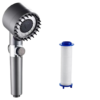 Pommeau de douche à 4 modes,arrêt à une touche, pommeau de douche à massage de l'eau avec élément filtrant