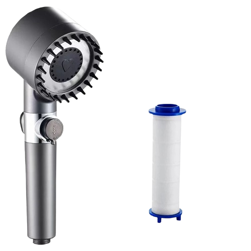 Pommeau de douche à 4 modes,arrêt à une touche, pommeau de douche à massage de l'eau avec élément filtrant